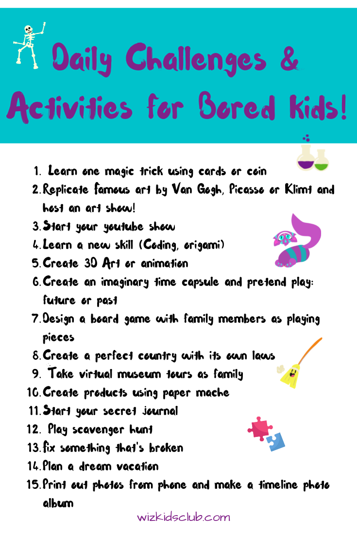 self care for kids - activities for bored kids