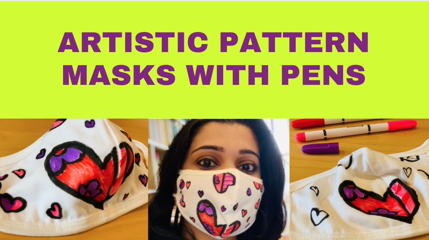 Artistic pattern masks with pens