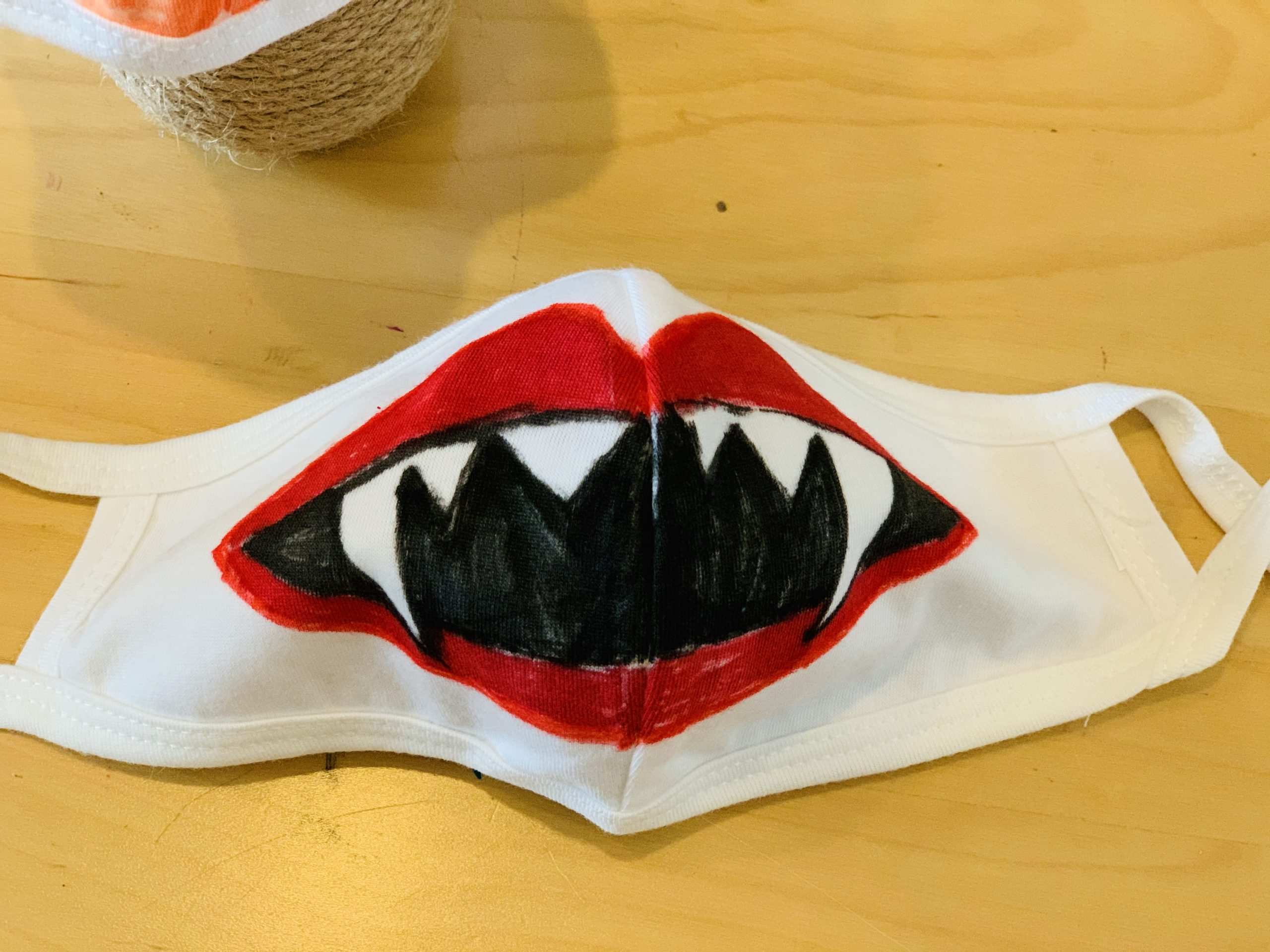 Dracula themed halloween covid masks